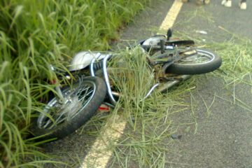 Moto no local do acidente