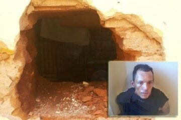 O elemento foi preso por populares na quinta-feira (14), após assaltar um comércio no centro da cidade utilizando arma falsa. (Foto: Vilson Nunes)