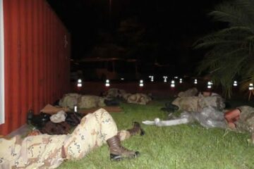 Os profissionais não receberam alimentos e tampouco água durante o evento. (Foto: Repórter Radiola).