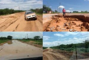 Imagens recentes da BR-135: chuvas provocaram estragos e contratempos para motoristas