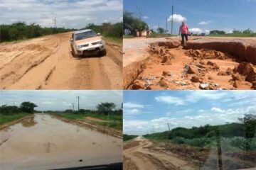 Imagens recentes da BR-135: chuvas provocaram estragos e contratempos para motoristas