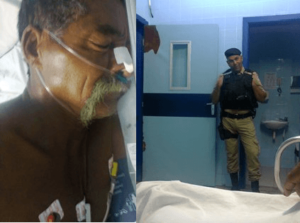 Bigodão e um policial