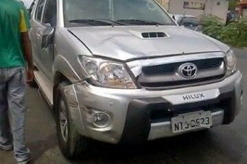 Juíza dirigia uma Hilux com placa de Salvador | Foto: Maravilha Notícias