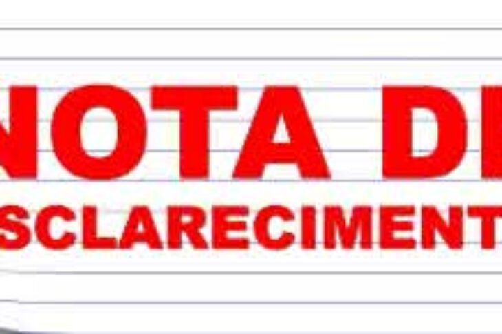 Nota de esclarecimento