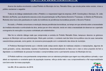 NOTA OFICIAL DE ESCLARECIMENTO
