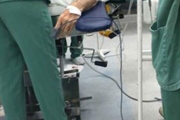 Bolsonaro em hospital em Juiz de Fora (Foto: G1/G1)