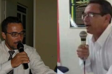 Vereadores Jorge e Mario Zan na Câmara de Vereadores,em Malada. Foto: Folha do Vale