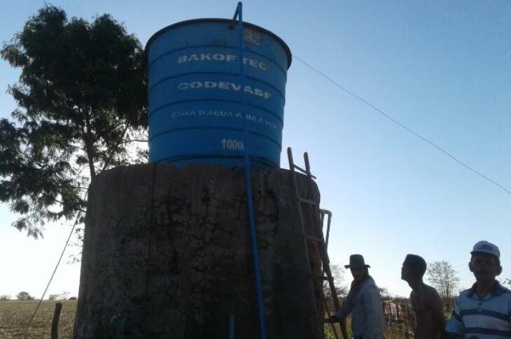 Caixa instalada na comunidade de Tapuio,zona rural de Malhada.Foto: ASCOM