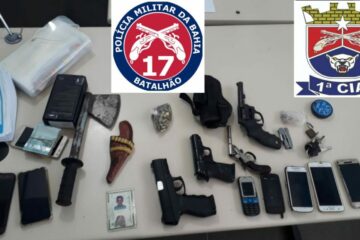 s armas ,drogas e munições foram apreendidas na manhã desta quinta-feira (26), na cidade de Guanambi,no Sudoeste da Bahia.