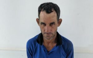 O homicida José Israel dos Santos foi preso na tarde de sábado (28), durante uma abordagem policial em Sítio do Mato. Foto PM.