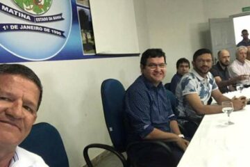 Prefeito de Iuiú participa da reunião do Consórcio Alto Sertão,em Matina, no Sudoeste da Bahia. Foto: Beto Maradona.