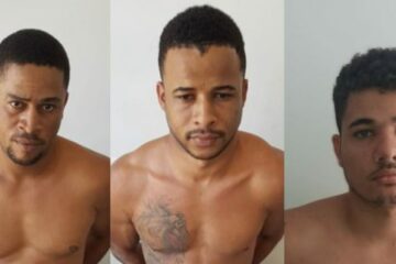 O trio foi preso durante uma operação realizada por policiais militares e civis, na cidade de Bom Jesus da Lapa, no oeste da Bahia. Foto: Divulgação/Polícia