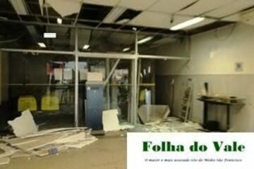A agência do banco do Brasil da cidade de Malhada,no Sudoeste da Bahia, foi destruída na madrugada de 6 de dezembro de 2017.