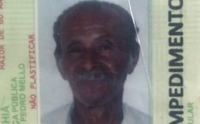 Otelino José dos Santos está desaparecido desde 7 de outubro,quando saiu de sua casa na zona rural de Sebastião Laranjeiras.Foto: RG.