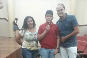 aluno Miguel Tino recebeu a medalha de bronze OBMEP, no dia 11 de outubro, em Barreiras, no Oeste da Bahia.