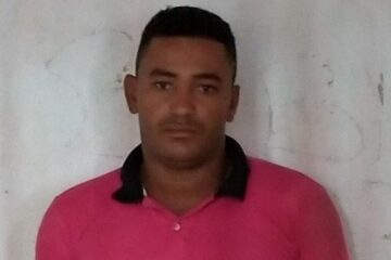 Alexsandro Pereira de Jesus foi preso na noite de sábado 919),suspeito de agredir sua companheira, na zona rural de Iuiú, no Sudoeste da Bahia.Foto: PM.