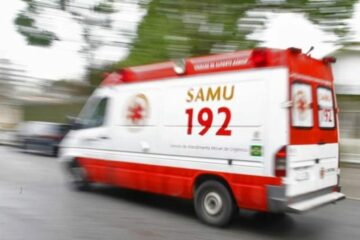 A paciente foi socorrida pelo Samu