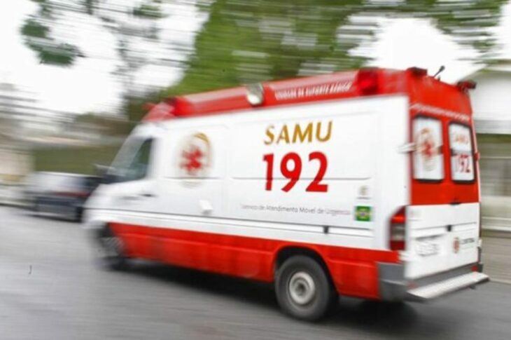 A paciente foi socorrida pelo Samu