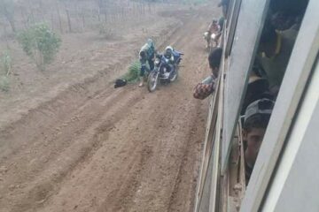 Estrada da Agrovila 20,em Serra do Ramalho, no Oeste da Bahia. Foto: leitor