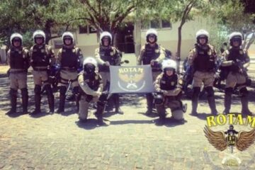 Implantação da ROTAM em Guanambi, na noite de sexta-feira (8).Foto: 17º BPM.