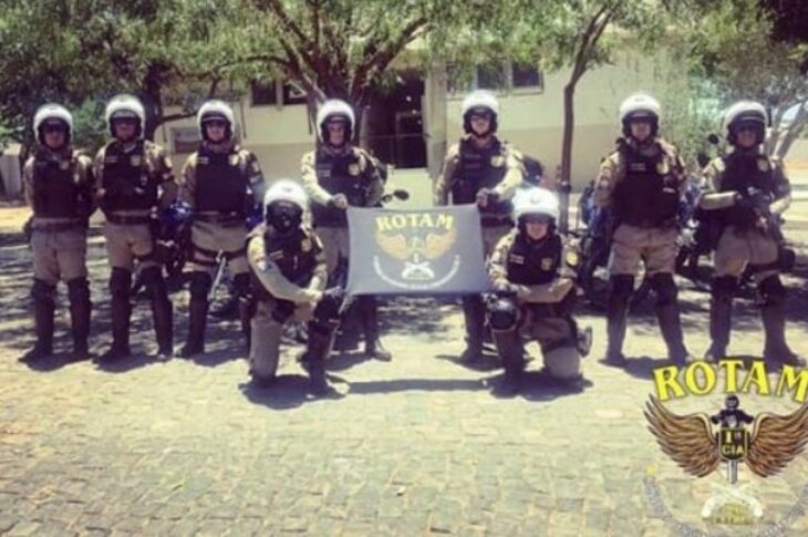 Implantação da ROTAM em Guanambi, na noite de sexta-feira (8).Foto: 17º BPM.