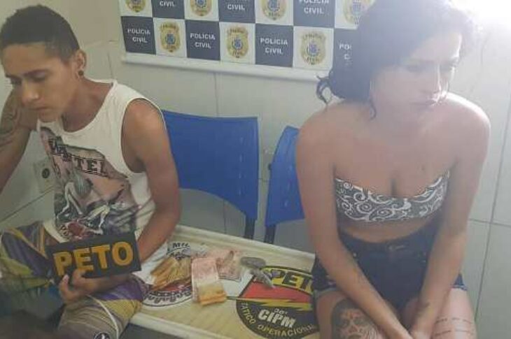 Ícaro Ricardo Damaceno Oliveira e Camila Alves de Aragão, foram presos com drogas no início da tarde desta quinta-feira (14), em Santa Maria da Vitória,no oeste da Bahia.