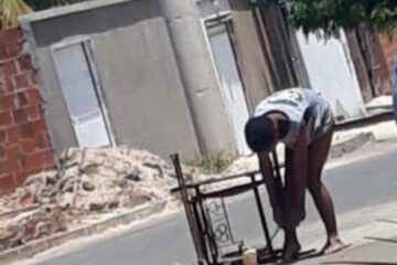 O homem foi resgatado pela Polícia Militar na manhã de domingo(29), em Guanambi.Foto: (PM)