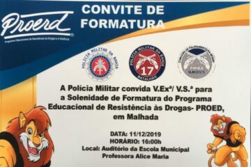 Convite para a formatura do Proerde em Malhada.Divulgação