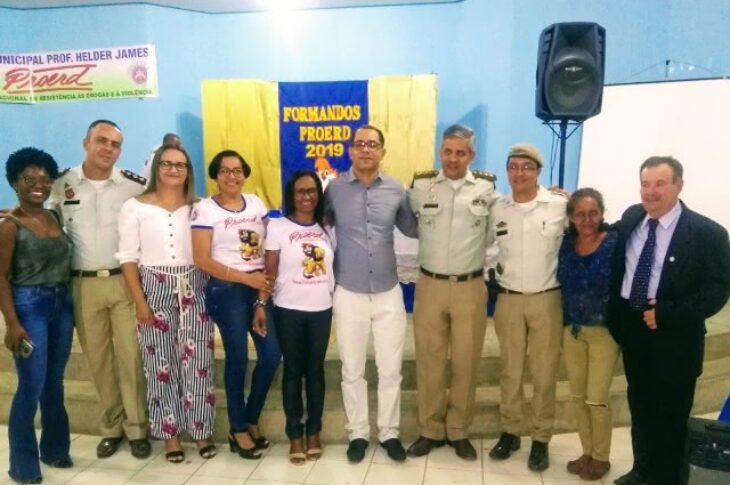 Solenidade de formatura do Proerd realizada na quarta-feira (11), em Malhada. Foto: Secretaria de Educação