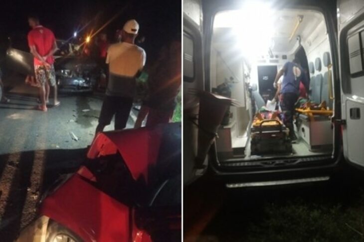 Quatro pessoas ficaram feridas em um acidente envolvendo dois carros na BA-161,em Serra do Ramalho. Foto:Oeste ao Vivo