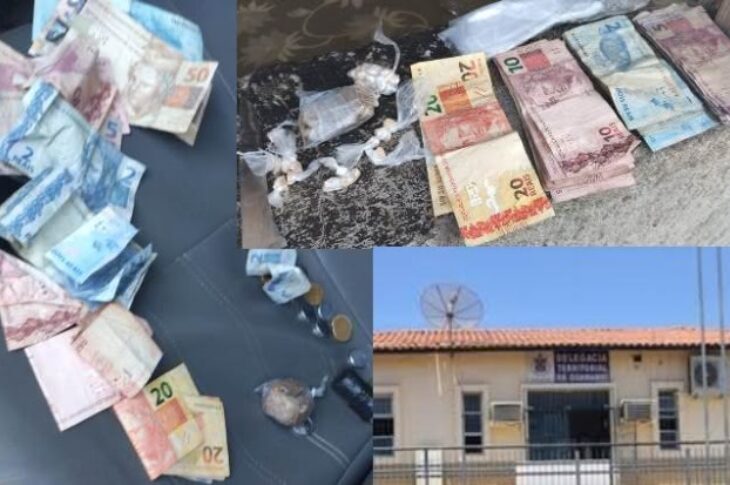 Homens são detidos com drogas em Guanambi,na manhã desta quinta-feira(30).Foto:PM