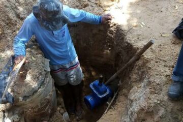 Tubulação rompe e deixa moradores de Carinhanha sem água.Foto:SAAE