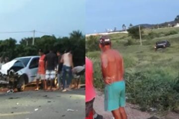 Acidente envolvendo dois veículos é registrado em Palmas de Monte Alto.Foto: reprodução rede social.