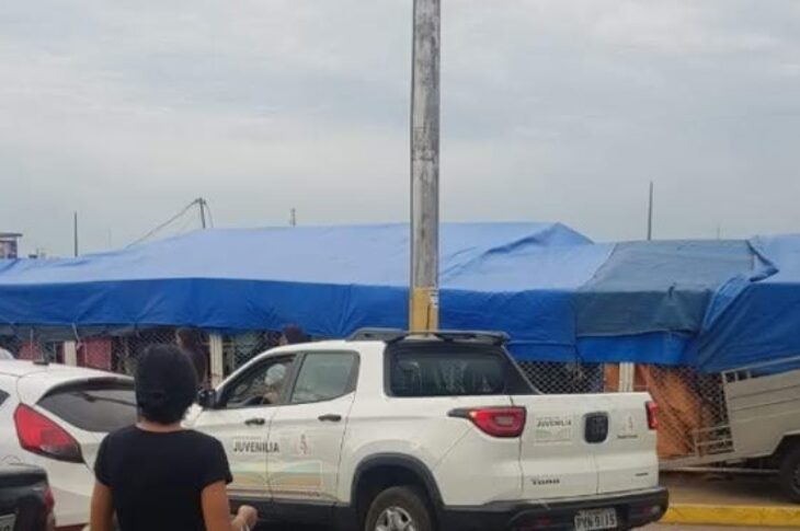 Veículo da prefeitura de Juvenília.Foto: reprodução de Whatsapp.