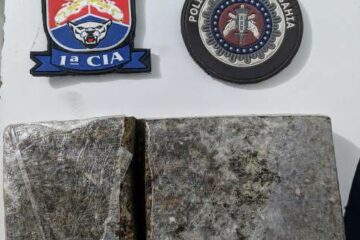 Drogas apreendidas pela polícia na Rodoviária de Guanambi.Foto: PM