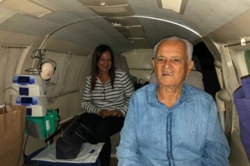 Ex-prefeito de Caetité Dácio Alves de Oliveira é transferido para hospital de Salvador. Foto:Reprodução da família.