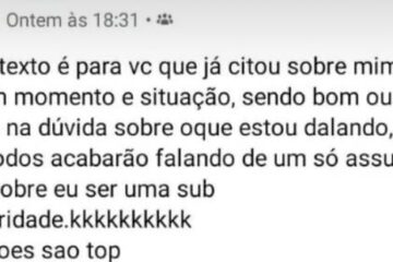 Mensagem escrita por Melissa na noite de domingo(15).Foto:reprodução Fecebook.
