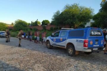 Polícia interrompe festa em Brumado. Foto: Lay Amorim / Achei Sudoeste.