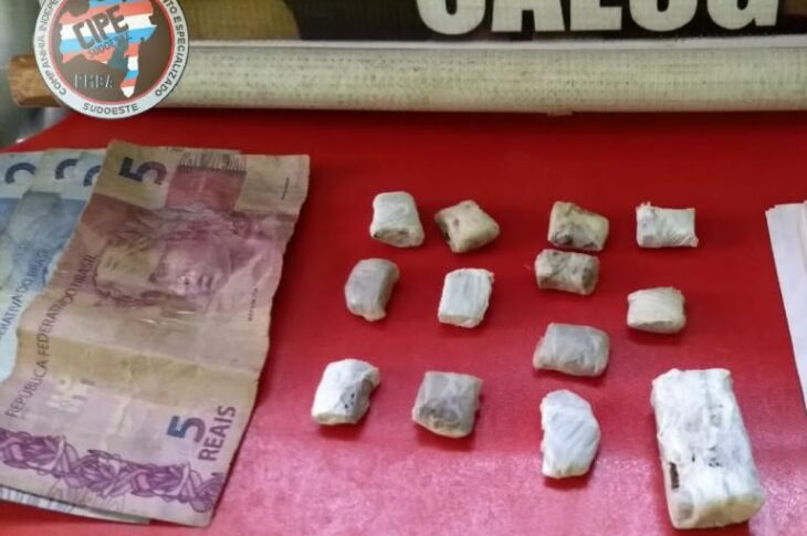 Droga apreendida em Sebastião Laranjeiras.Foto:Reprodução PM.