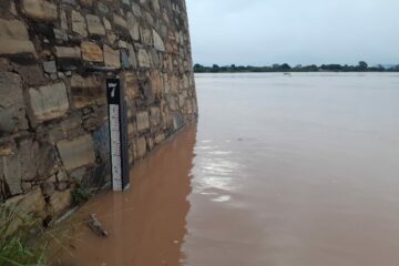 Enchente no Rio São Francisco em Carinhanha começa a perder intensidade.Foto: Zé Castor.