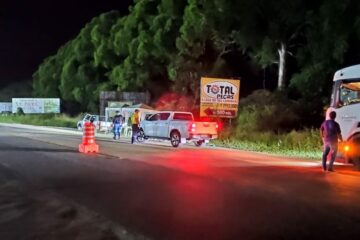 Barreira na entrada de Caetité.Foto:ASCOM