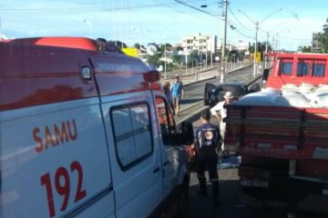 Ismael Santos Passos colidiu contra um carro de passeio na tarde de quarta-feira(1º),em Guanambi. Foto:reprodução rede social.