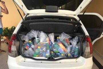 Grupo Amigos da Bike doa produtos de higienização. Foto:reprodução do grupo.