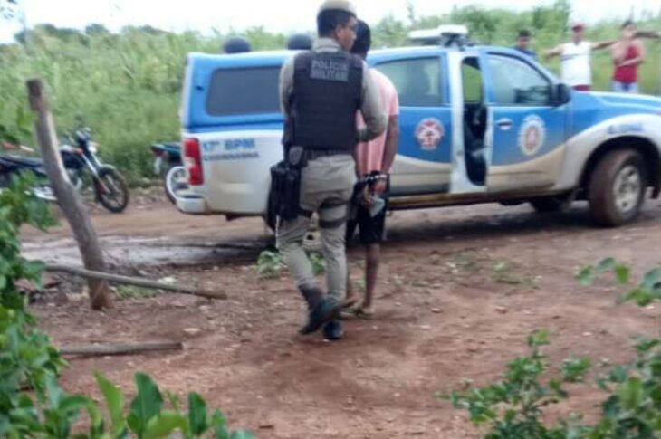 Suspeito de estuprar homem é preso em Canabrava. Foto: leitor do Folha do Vale.
