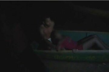 Mulher é resgatada após ser jogada da ponte Guimarães Rosa, em Carinhanha. Foto: reprodução Alerta Bahia.