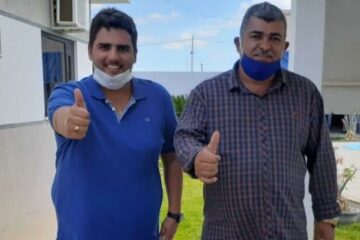 Pré-candidato Tony e o vice-prefeito José Sabino. Foto: divulgação.