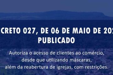 Novo decreto autoriza reabertura de igrejas e acesso de clientes no comércio. Foto: reprodução.