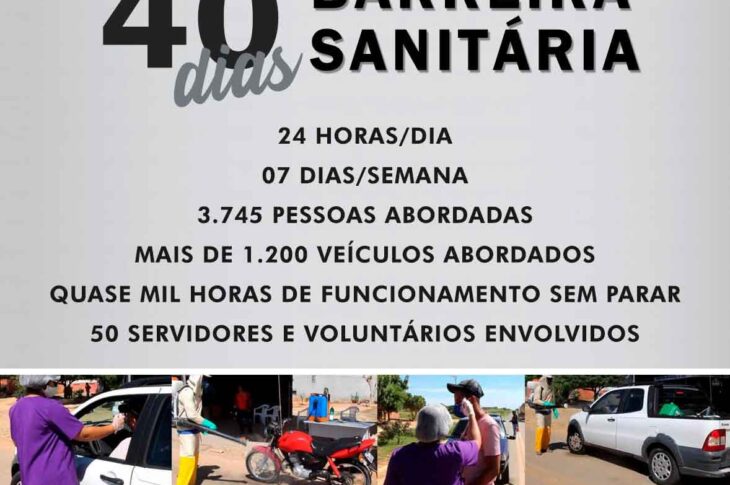 Barreira sanitária montada pela prefeitura de Iuiú. Foto: ASCOM.