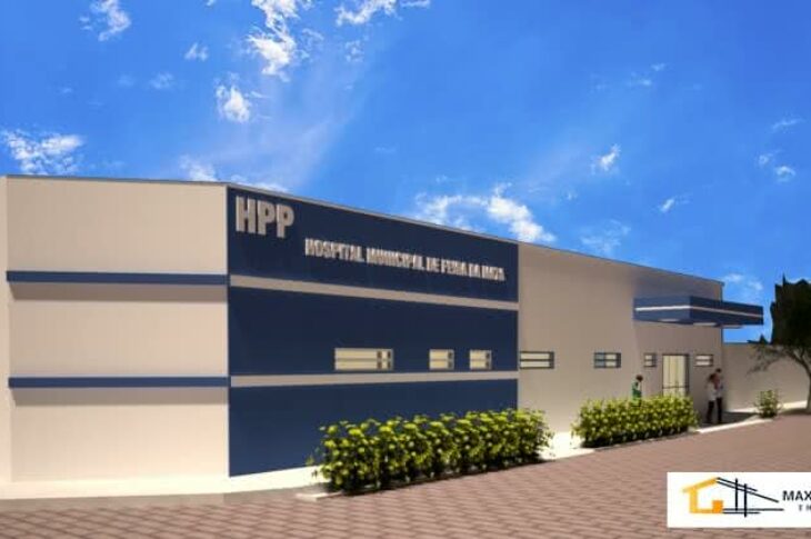 Desenho do primeiro hospital de Feira da Mata. Foto: divulgação.