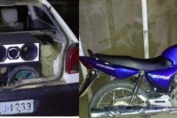 Veículos apreendidos em Carinhanha. Foto: PM.